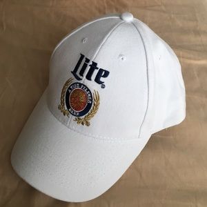 Cute white miller lite hat