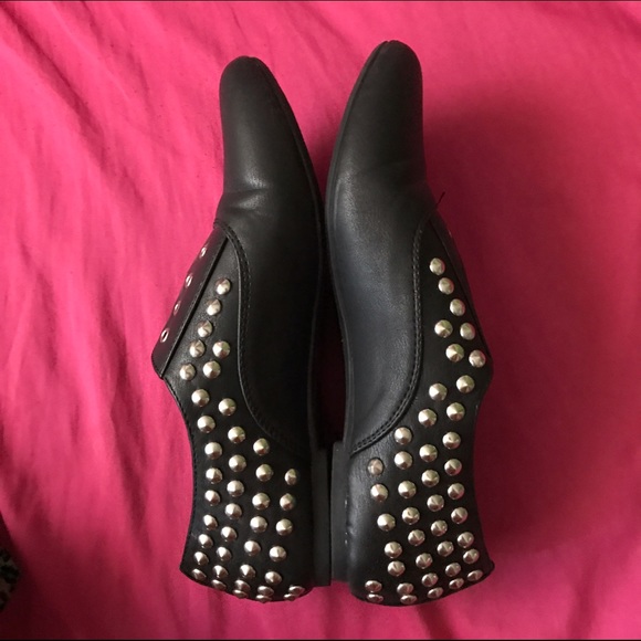 Studded Black Flats - Picture 2 of 3