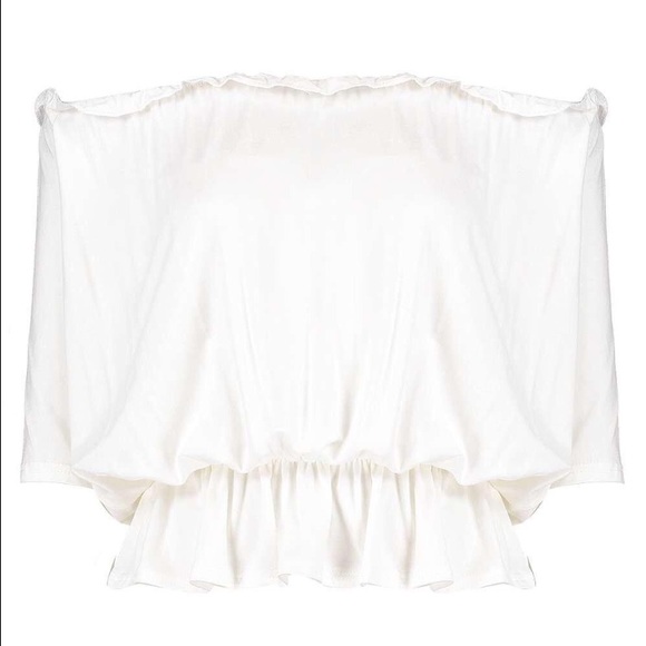 Off-the-shoulder White Top - Size 6