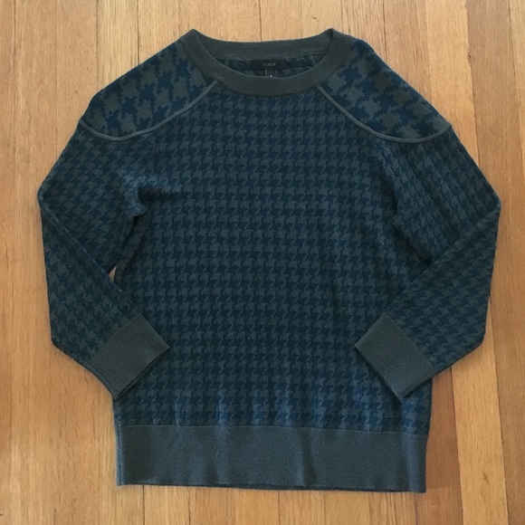 J. Crew Houndstooth Wool Sweater