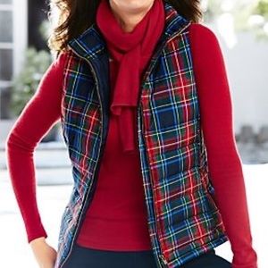 Plaid winter vest