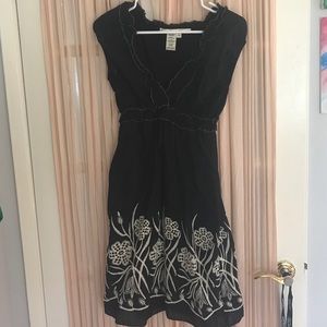 Black and white floral dress