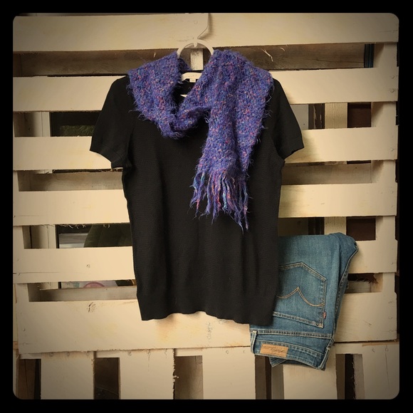LOFT Sweaters - Black LOFT short sleeve sweater