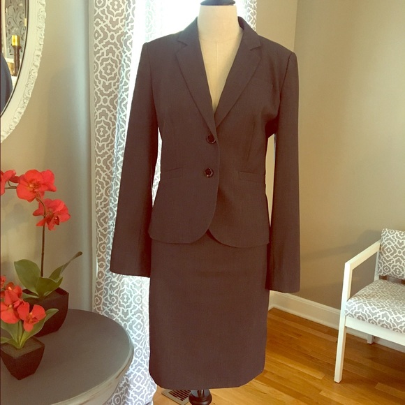 Grey Calvin Klein skirt suit size 8