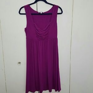 Bright magenta tank midi dress
