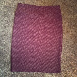 LuLaRoe Purple Diamond Cassie Skirt XL
