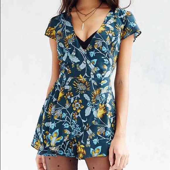 Kimchi Blue Anita ruffle-front skirt Romper