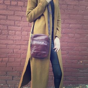 Smooth Brown leather crossbody