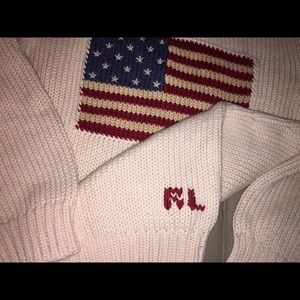 RALPH LAUREN KNITTED FLAG SWEATER
