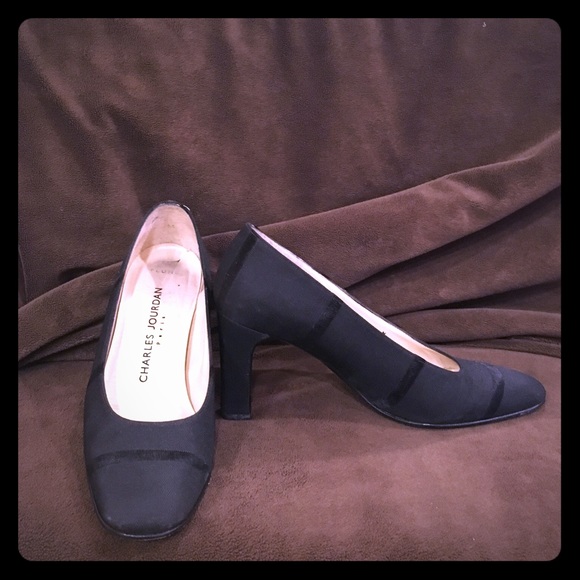 Charles Jourdan Paris black pumps.