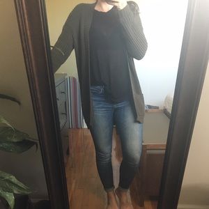 Express Olive Green Cardigan