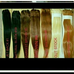 100% Remy human hair 20" clip in o virgin