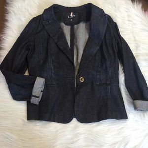 Ann Taylor LOFT Denim Blazer Jacket