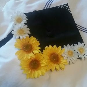 Grad Cap! Pearls and Sunflowers