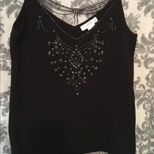 Black beaded White House Black Market tank