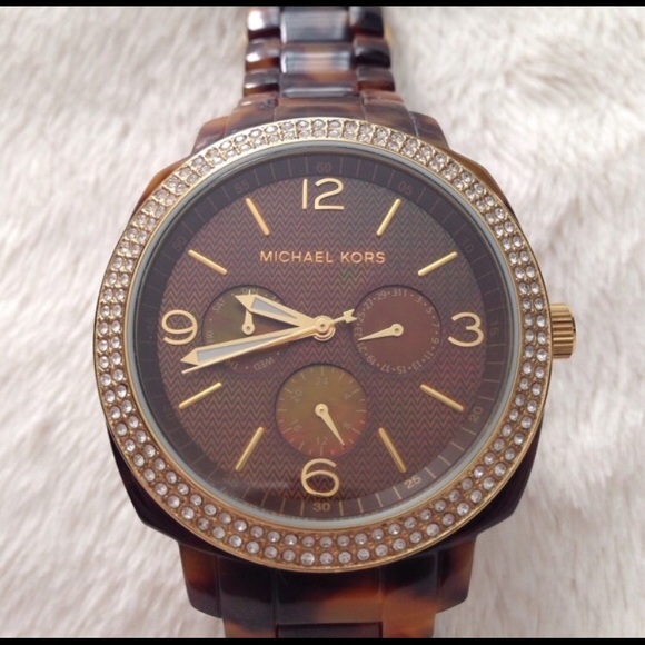Michael Kors tortoise watch main image 4
