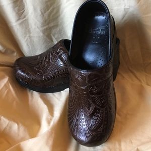 Tooled Leather Dansko Clogs