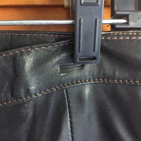 SOLD!!!!   Leather Bootcut Slacks - Picture 3 of 5