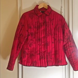 Red silk jacket