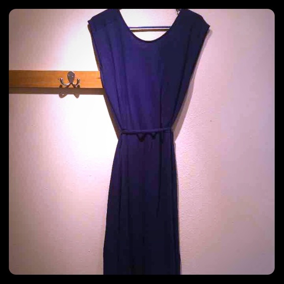 Lands' End blue cap sleeve dress