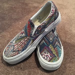 Kaleidoscope slip on vans