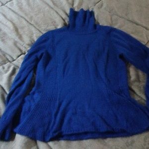 Peplum sweater ........ocean blue in color