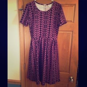 LuLaRoe Amelia Purple Aztec XL