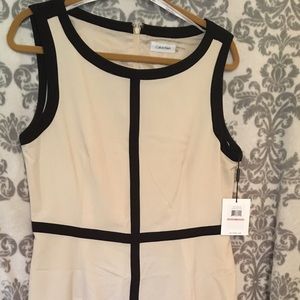 NWT Calvin Klein Fitted Sharp Dress
