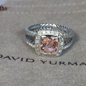 David Yurman Petite Albion Ring with Morganite