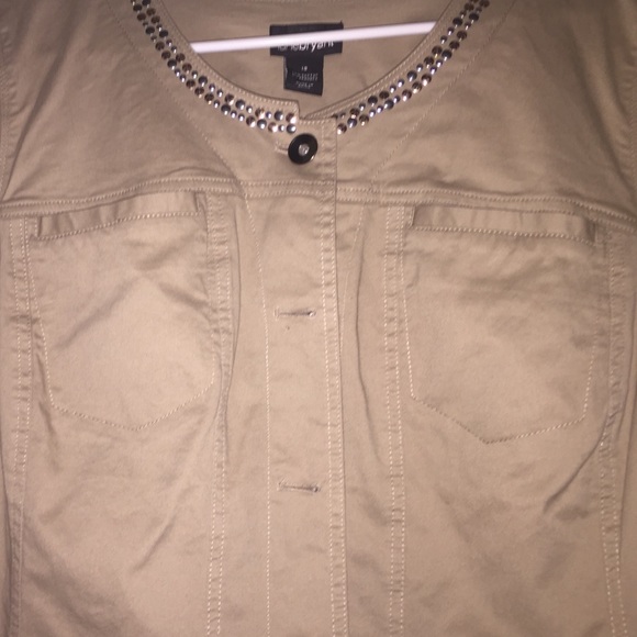 Lane Bryant tan beaded coat - Picture 3 of 4