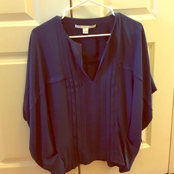 DVF royal blue silk blouse