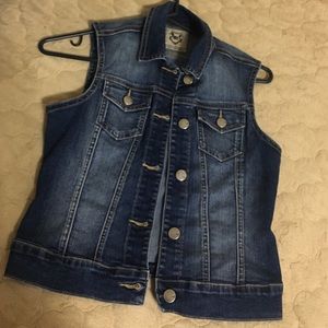 Dark Wash Denim Vest Size S