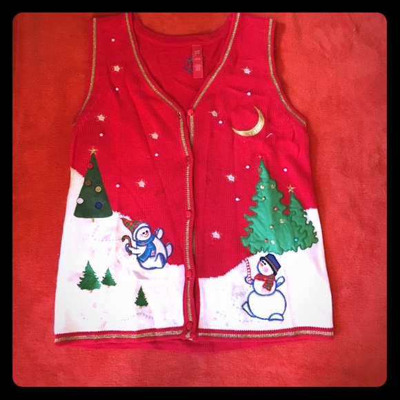 Holiday holiday sweater ugly Christmas party vest!