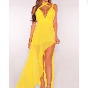 Yoins yellow dress