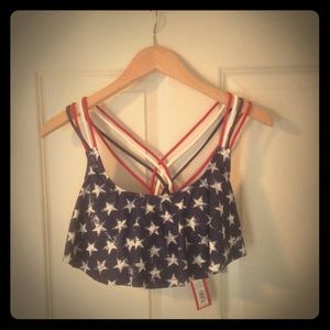 Target Xhileration American Flag Bikini Top