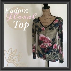 Green Floral Top