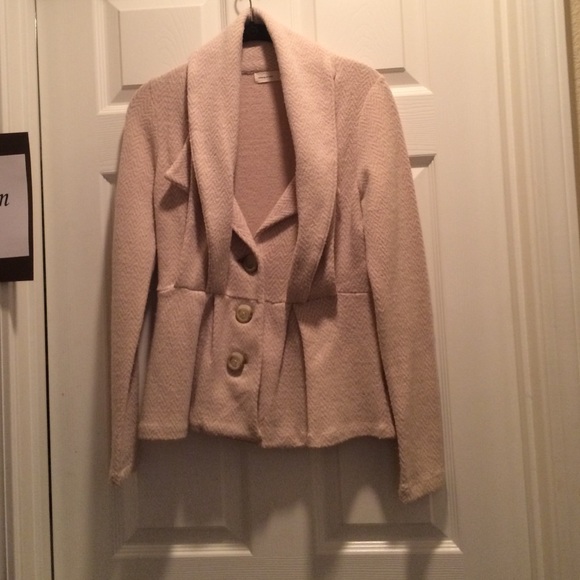 Creme, button up sweater