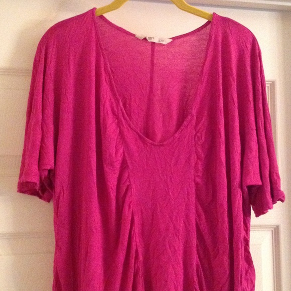 LADIES FUCHSIA CASUAL TOP