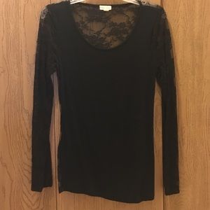 Black lace long sleeve