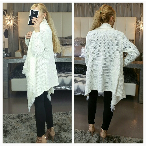 CHIC CREAM KNITTED CARDIGAN - Picture 3 of 4