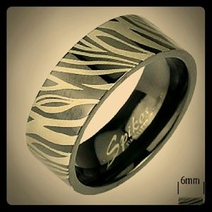 ZEBRA PRINT BAND RING