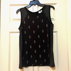 Brand new Black-patterned tank top.