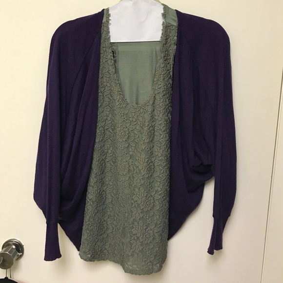 Andrew Marc purple cardigan