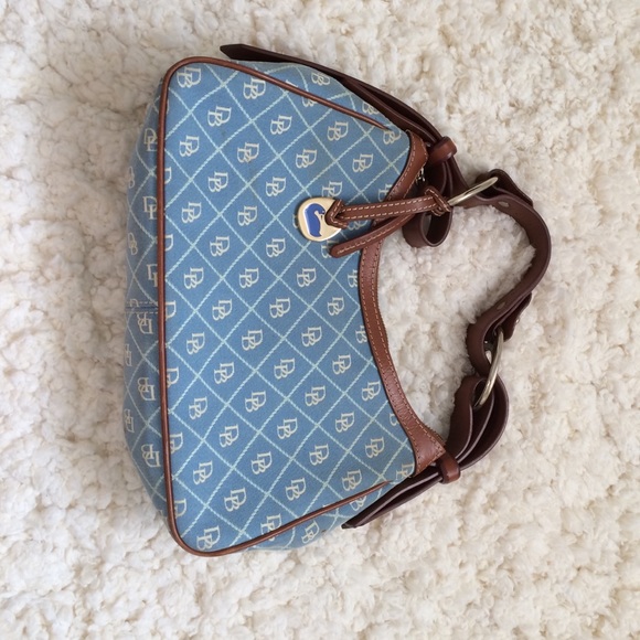 Dooney and Bourke blue canvas signature logo - Picture 1 of 8