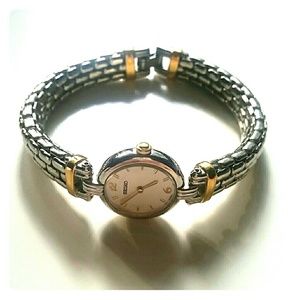 Silver Watch with Gold accents