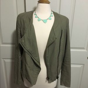 Olive green moto jacket