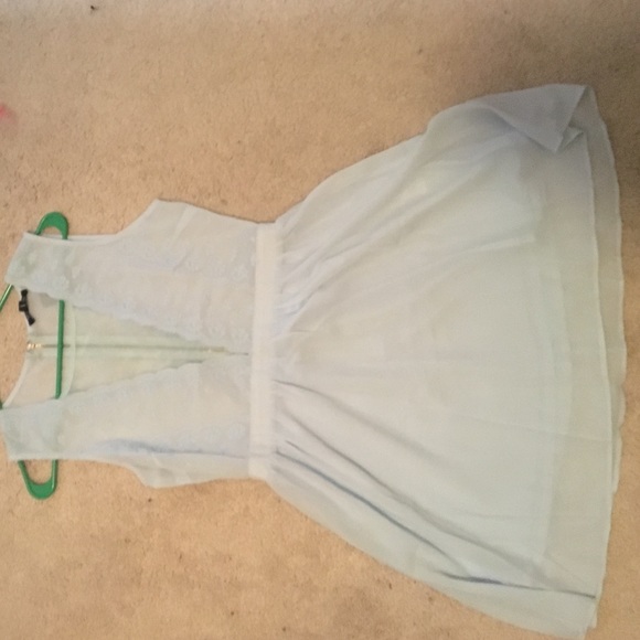 Baby blue chiffon dress