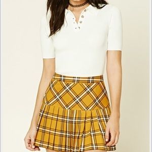 Forever 21 Tartan Plaid Pleated Mini Skirt
