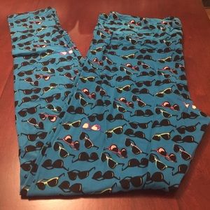 BNWT LuLaRoe TC leggings - blue with sunglasses 😎