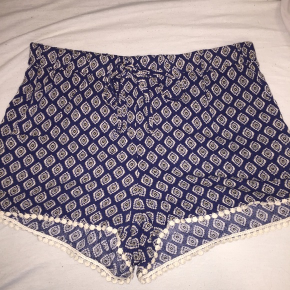 Blue and Tan Shorts - Picture 1 of 3
